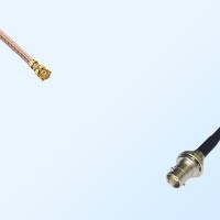 IPEX Female R/A - Mini BNC Bulkhead Female Coaxial Cable Assemblies