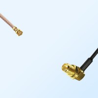 IPEX Female R/A - RP SMA Bulkhead Female R/A Coaxial Cable Assemblies