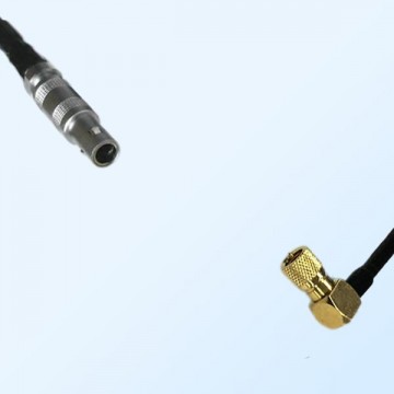 10-32 UNF Male Right Angle - LEMO FFA 00S Male Coaxial Jumper Cable