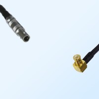 MCX Male Right Angle - LEMO FFA 00S Male Coaxial Jumper Cable