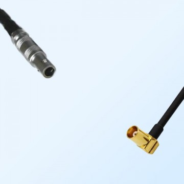 LEMO FFA 00S Male - MCX Female Right Angle Coaxial Jumper Cable