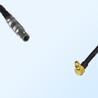 LEMO FFA 00S Male - MMCX Male Right Angle Coaxial Jumper Cable