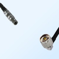 LEMO FFA 00S Male - N Male Right Angle Coaxial Jumper Cable