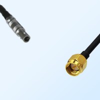 LEMO FFA 00S Male - SMA Male Coaxial Jumper Cable