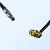 LEMO FFA 00S Male - SMA Male Right Angle Coaxial Jumper Cable
