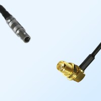 LEMO FFA 00S Male - SMA Bulkhead Female R/A Coaxial Jumper Cable