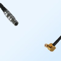 LEMO FFA 00S Male - SMB Male Right Angle Coaxial Jumper Cable