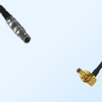 LEMO FFA 00S Male - SMB Bulkhead Male Right Angle Coaxial Jumper Cable
