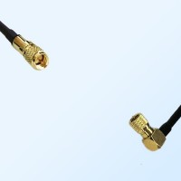 10-32 UNF Male Right Angle - 10-32 UNF Male Coaxial Jumper Cable