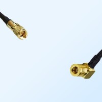 10-32 UNF Male - SMB Female Right Angle Coaxial Jumper Cable