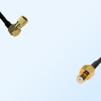 Microdot 10-32  Female - Microdot 10-32  Male Right Angle Cable