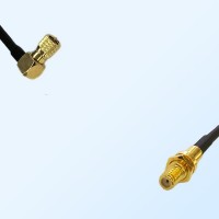 10-32 UNF Bulkhead Female - 10-32 UNF Male R/A Coaxial Jumper Cable