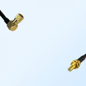 10-32 UNF Male Right Angle - SMB Bulkhead Male Coaxial Jumper Cable