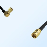 10-32 UNF Male Right Angle - SMB Female Coaxial Jumper Cable