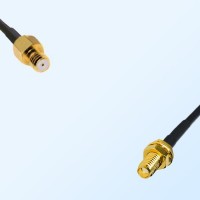 Microdot 10-32  Female - SSMA Bulkhead Female Coaxial Cable Assemblies