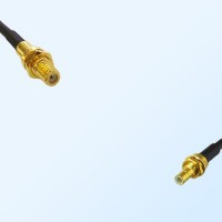 10-32 UNF Bulkhead Female - SMB Bulkhead Male Coaxial Jumper Cable