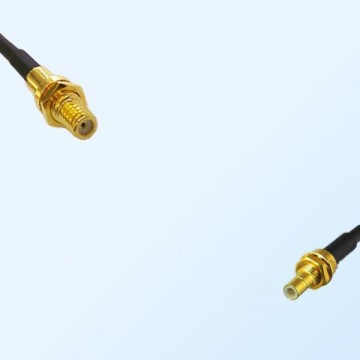 10-32 UNF Bulkhead Female - SMB Bulkhead Male Coaxial Jumper Cable