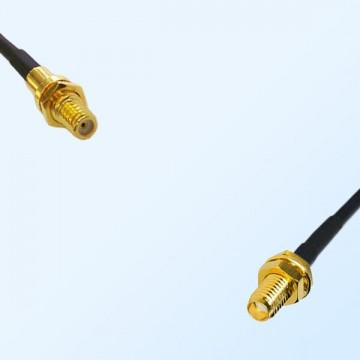 10-32 UNF Bulkhead Female - SSMA Bulkhead Female Coaxial Jumper Cable
