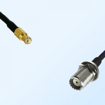 MCX Male - Mini UHF Bulkhead Female Coaxial Jumper Cable