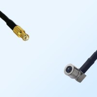 MCX Male - QMA Male Right Angle Coaxial Jumper Cable