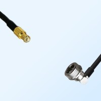 MCX Male - QN Male Right Angle Coaxial Jumper Cable