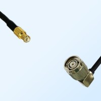MCX Male - RP TNC Male Right Angle Coaxial Jumper Cable