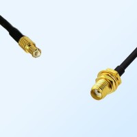 MCX Male - SMA Bulkhead Female Coaxial Jumper Cable