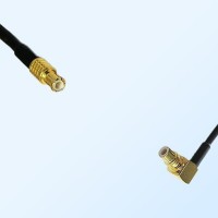 MCX Male - SMC Male Right Angle Coaxial Jumper Cable