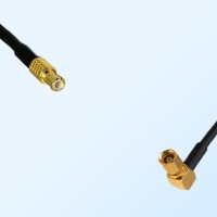 MCX Male - SMC Female Right Angle Coaxial Jumper Cable