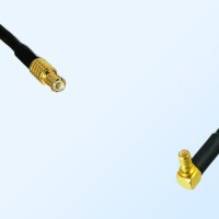 MCX Male - SSMB Male Right Angle Coaxial Jumper Cable