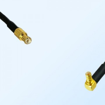 MCX Male - SSMB Male Right Angle Coaxial Jumper Cable