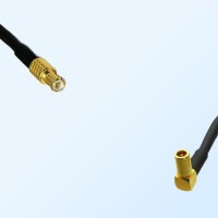 MCX Male - SSMB Female Right Angle Coaxial Jumper Cable