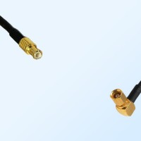 MCX Male - SSMC Female Right Angle Coaxial Jumper Cable