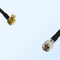 MCX Male Right Angle - Mini UHF Male Coaxial Jumper Cable