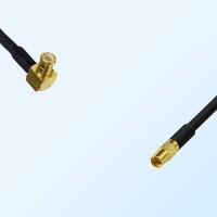 MCX Male Right Angle - MMCX Female Coaxial Jumper Cable