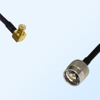 MCX Male Right Angle - N Male Coaxial Jumper Cable