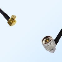 MCX Male Right Angle - N Male Right Angle Coaxial Jumper Cable