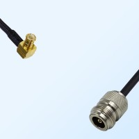 MCX Male Right Angle - N Female Coaxial Jumper Cable