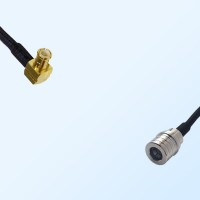 MCX Male Right Angle - QMA Male Coaxial Jumper Cable