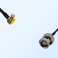 MCX Male Right Angle - RP BNC Male Coaxial Jumper Cable