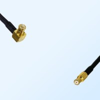 MCX Male Right Angle - RP MCX Male Coaxial Jumper Cable