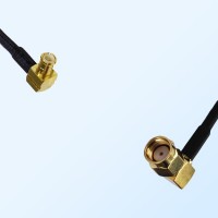 MCX Male Right Angle - RP SMA Male Right Angle Coaxial Jumper Cable