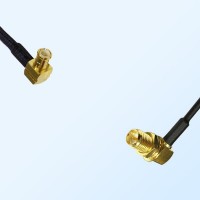 MCX Male R/A - RP SMA Bulkhead Female R/A Coaxial Jumper Cable