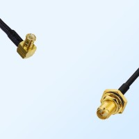 RP SMA Bulkhead Female with O-Ring - MCX Male R/A Cable Assemblies
