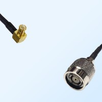 MCX Male Right Angle - RP TNC Male Coaxial Jumper Cable