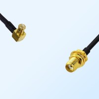 MCX Male Right Angle - SMA Bulkhead Female Coaxial Jumper Cable
