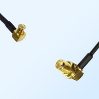 MCX Male R/A - SMA Bulkhead Female R/A Coaxial Jumper Cable