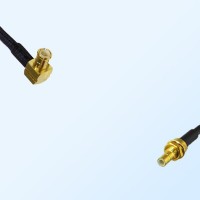 MCX Male Right Angle - SMB Bulkhead Male Coaxial Jumper Cable