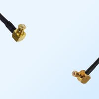 MCX Male Right Angle - SMB Male Right Angle Coaxial Jumper Cable