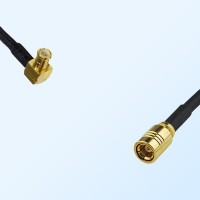 MCX Male Right Angle - SMB Female Coaxial Jumper Cable